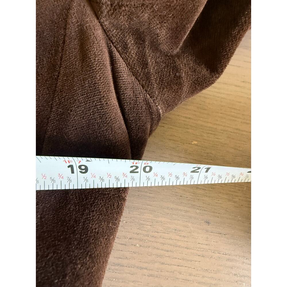 Oilily Brown Velvet Midi Trench Coat Size 42 US 10 Vintage 90s - Picture 6 of 10